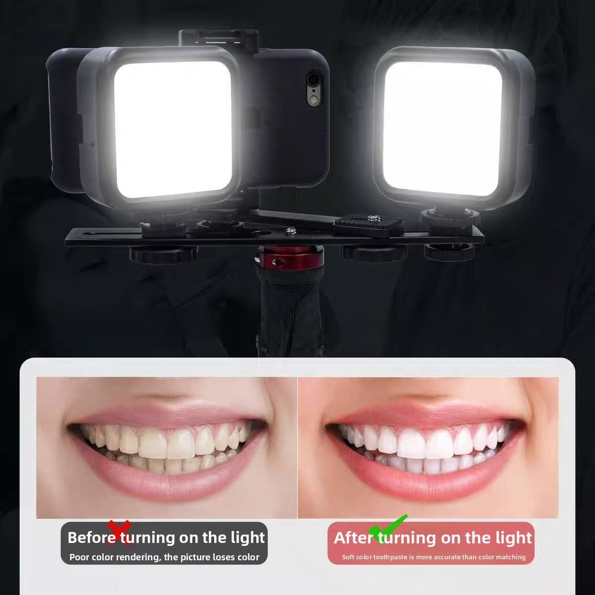 Photography Basics - Lampa do fotografii dentystycznej z Bluetoothem,