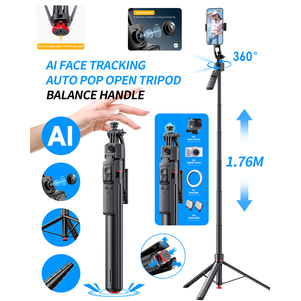 AI Gimbal Statyw do selfie 360 – Photography Basics recenzja i cena